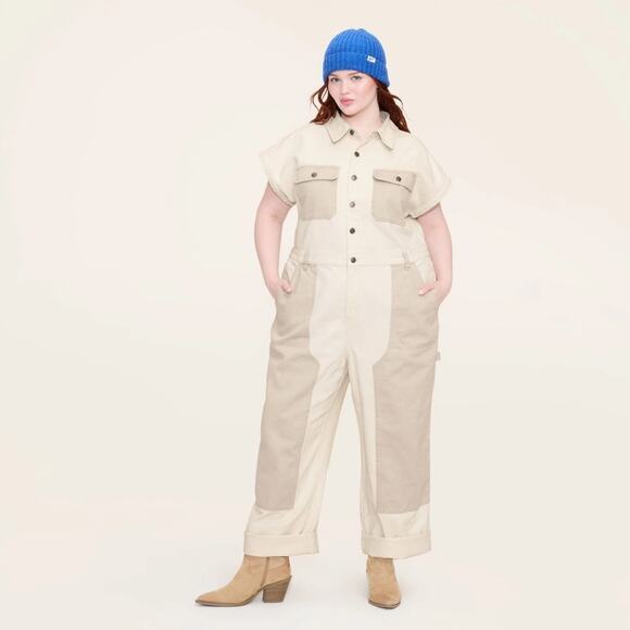 Woolrich Pants - Woolrich X Target Women's Short Sleeve Western Jumpsuit Size 20 Cream NWT